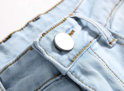 Miniatura 4 de Leward Pantalones de mezclilla elásticos y desgastados para hombre
