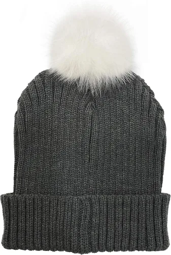 Miniatura 2 de OADUS Gorro de invierno para mujer con pompón de piel sintética extraíble