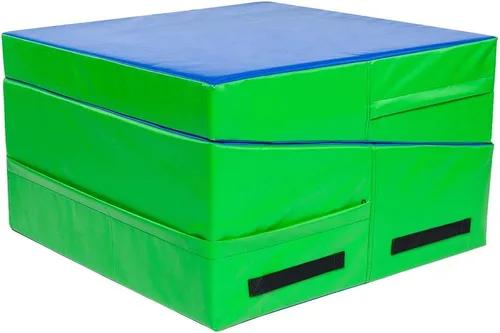 Miniatura 3 de Matladin Colchoneta de Volteretas de 48"x24"x14" - Colchoneta Plegable de Gimnasia Cuña de Queso para Niños, Niñas Entrenamiento en Casa