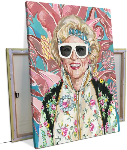 Miniatura 10 de Arte de pared de moda de los 80 con diseño dorado, póster para dormitorio de chicas, pintura en lienzo de chicas dorada, impresiones