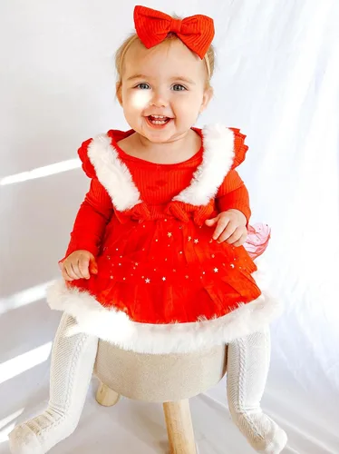 Miniatura 34 de Unutiylo Ropa de bebé recién nacida prematura con tirantes, traje de otoño e invierno, traje de manga larga con volantes