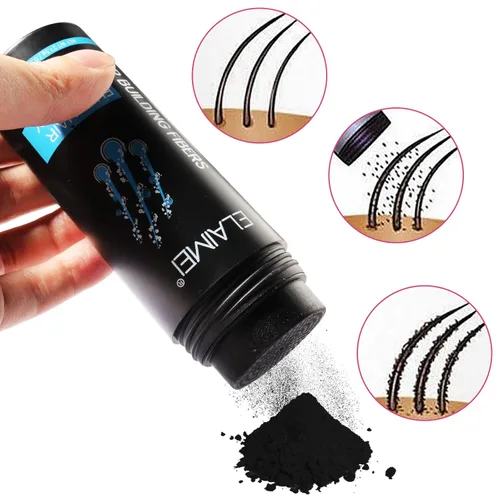 Miniatura 6 de Polvo de la línea del cabello Fibra del cabello Fibra natural del cabello Aplicar a hombres mujeres Consigue cabello grueso Oculta la pérdida