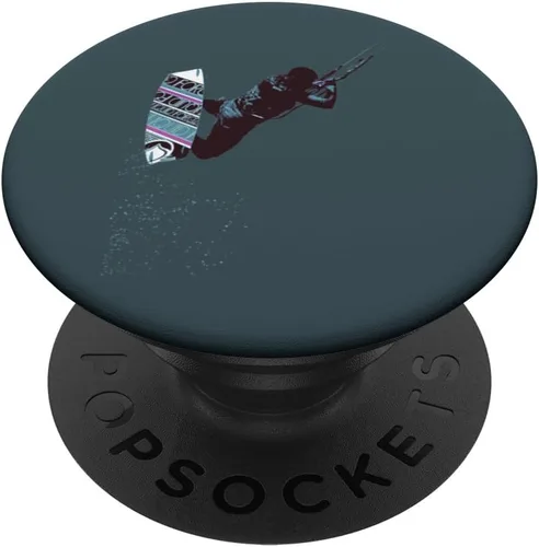 Miniatura 6 de Kitesurfing Action Kite And Surf Illustration PopSockets MagSafe PopGrip for iPhone