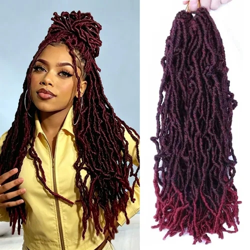 Miniatura 34 de 6 Paquetes Soft Locs Cabello de Ganchillo Pre Looped Faux Locs Trenzas de Ganchillo Goddess Locs Dreadlocs Cabello Sintético Para Mujeres Negras 1b