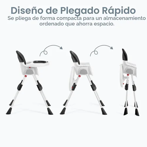 Miniatura 6 de Dream On Me TableTalk - Silla alta 2 en 1 para bebé y niño pequeño, silla alta convertible para silla junior, asiento acolchado extraíble, bandejas