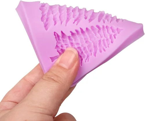 Miniatura 8 de Molde de silicona para árbol de pino, moldes de fondant de campanas de Navidad, molde para hornear chocolate con hojas de acebo para decoración