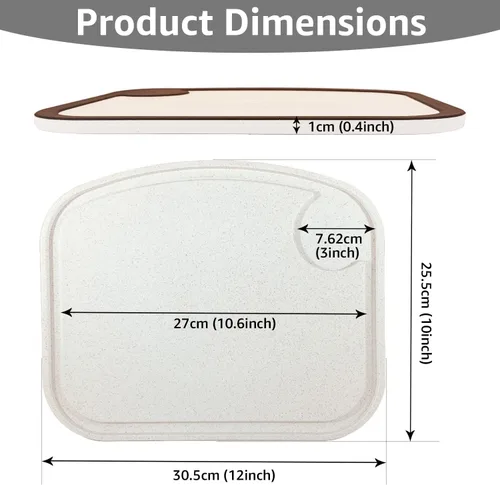 Miniatura 8 de Two Peas Juego de 2 platos para niños o platos para niños pequeños y tabla de cortar irrompible paja de trigo Juegos de vajilla como platos