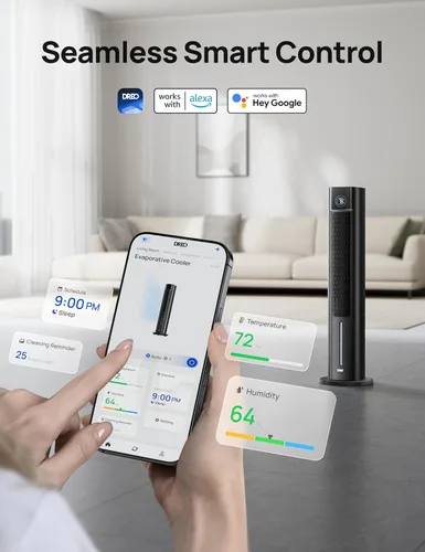 Miniatura 4 de DREO Ventilador de torre para dormitorio, ventiladores de enfriamiento de 43 pulgadas que soplan aire frío 2025 actualizado, enfriador de aire