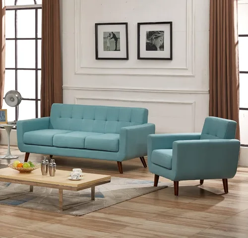 Miniatura 4 de Jenny - Sillón de tela de lino copetudo, cómodo, moderno, tapizado, para sala de lectura, club, bohemio, para sala de estar, dormitorio y espacios