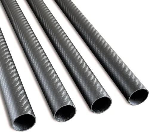 Miniatura 5 de 2 piezas Tubo de Fibra de Carbono 6 mm x 4 mm x 420 mm, 6 ~ 50 mm Disponible, 3 K rollo Envuelto Twill Mate Acabado.