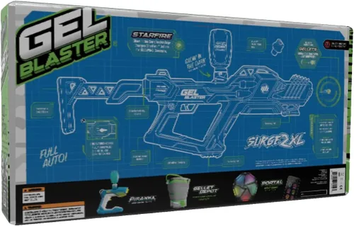 Miniatura 8 de Gel Blaster Surge XL 2 con Activador de Brillo Starfire Integrado – Juguete GelBlaster Mejorado con Rango de Más de 150 Pies – Munición de Perlas