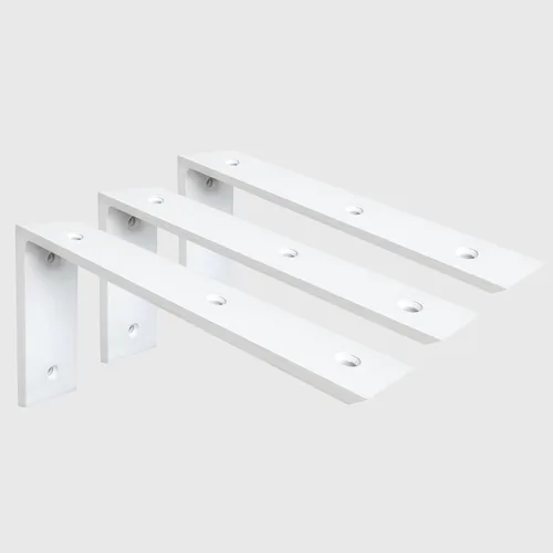 Miniatura 25 de WINKER Soporte para encimera, paquete de 2 unidades resistente de soporte oculto en L para estante de 3/8 pulgadas de grosor, 10 x 6 x 2.5 pulgadas