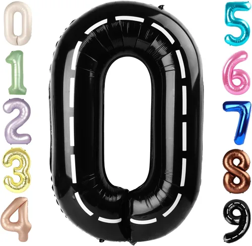 Miniatura 422 de Globos de números de 5 globos de 40 pulgadas, decoraciones de cumpleaños azules para niños y niñas, globos de números azul marino grandes