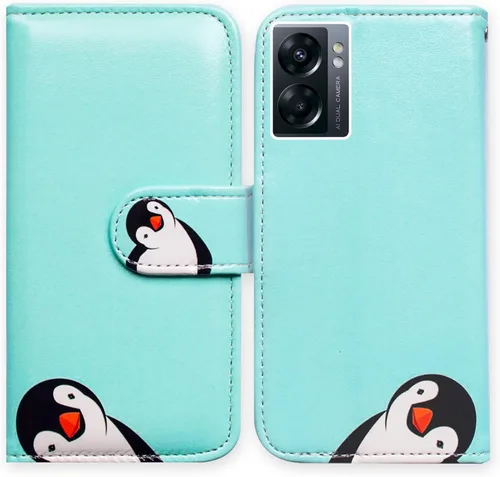 Miniatura 25 de Bcov Funda para OnePlus Nord N300 5G, diseño de pájaro negro y verde con tapa para teléfono con ranura para tarjeta y soporte para OnePlus Nord N300