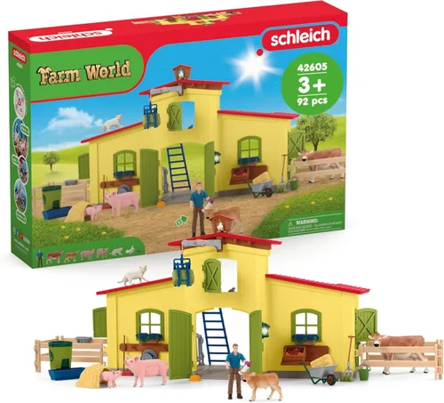 Miniatura 17 de Schleich Farm World - Juego de 6 piezas de perrera de juguete con Golden Retrievers para niños. Juguetes de animales de granja para niños y niñas.