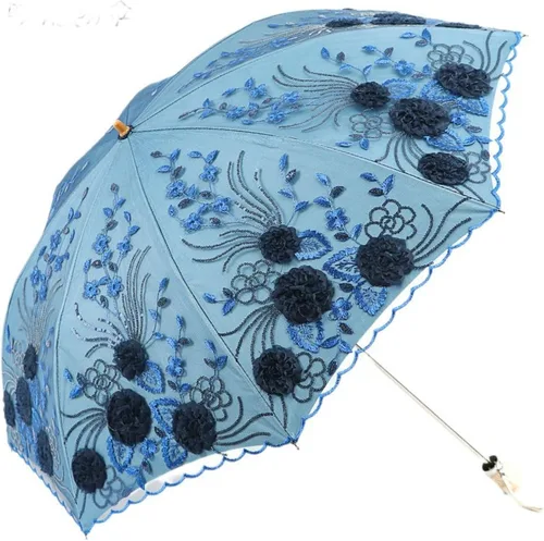 Miniatura 19 de Honeystore - Parasoles de encaje de flores para fiesta de boda, paraguas nupcial de encaje