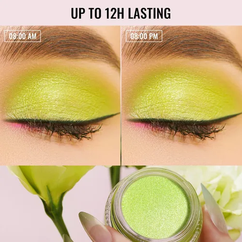 Miniatura 5 de Oulac Sombra de ojos en crema con brillo también para iluminador Sombra de ojos mezclable Resistente al agua y de larga duración con fórmula Pureza