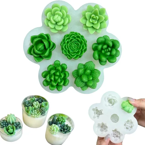 Miniatura 13 de 3 moldes de silicona de flores de tulipán 3D de resina floral para velas de jabón, molde de flores de fondant de chocolate para decoración de velas