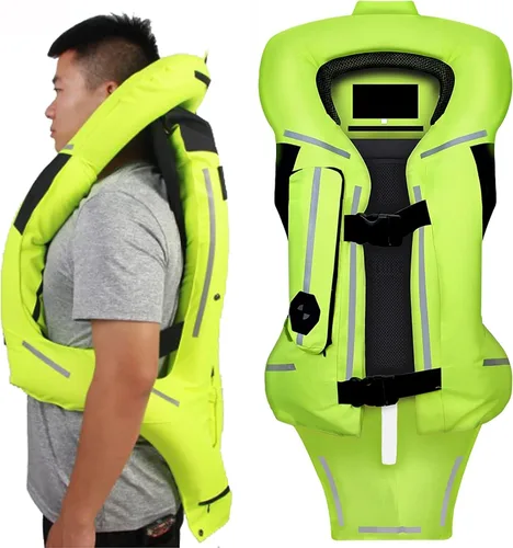 Miniatura 9 de Chaleco de airbag para motocicleta para hombres y mujeres, chaqueta de equitación con airbag de motocross con tira reflectante, airbag para moto