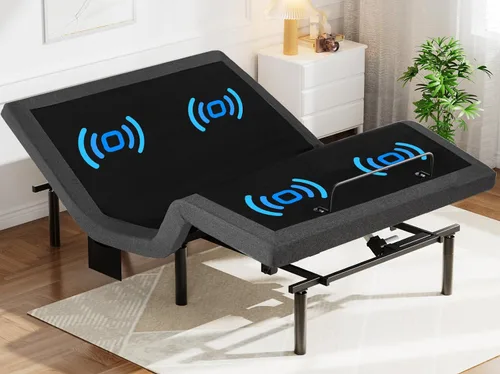 Miniatura 12 de Pipishell - Somier ajustable individual XL con masaje, base de cama eléctrica con inclinación de la cabecera y las patas, puertos USB-A y USB-C