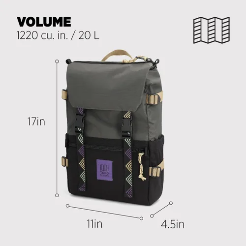 Miniatura 3 de Topo Designs Rover Pack Clásico, asfalto/negro, Tamaño único, Rover Pack Clásico