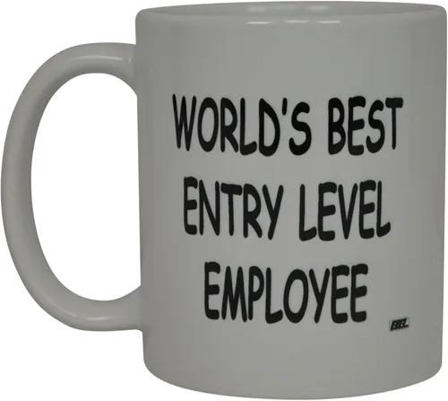 Rogue River Tactical La mejor taza de café divertida del mundo, el mejor empleado de nivel de entrada del mundo, sarcástico, novedoso, broma, gran