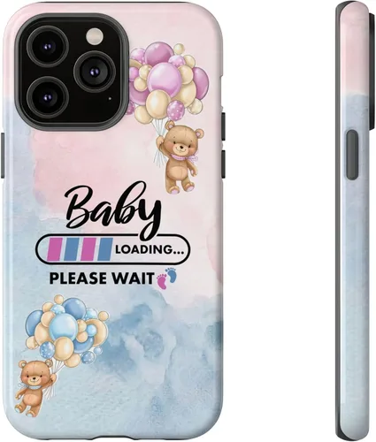 Miniatura 24 de Cute Baby Loading Phone Case for iPhone Models and Variants - Sweet Maternity Phone Cover for Pregnancy Reveal or Baby Shower Matte