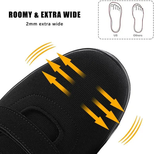 Miniatura 4 de Velcro Platform Sneakers for Women Comfortable Wedge Rocker Bottom Walking Shoes Supportive Extra Wide Width 2 Inch Thick Sole Adjustable Closure