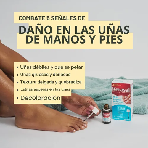 Miniatura 4 de Kerasal - Tratamiento reparador de uñas multiusos, solución para uñas descoloridas y dañadas, 0.43 fl oz
