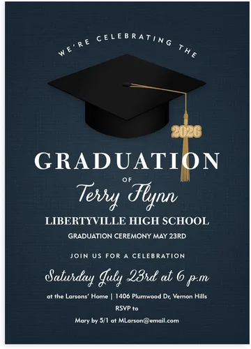 Miniatura 9 de Let's Make Memories Anuncios de graduación personalizados para clase de 2026 o cualquier año, invitaciones de calidad premium, 5 x 7, tarjetas Año