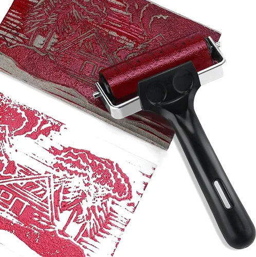 Miniatura 8 de Rodillos Brayer de Goma de 4 Pulgadas para Manualidades, Rodillos de Goma Dura para Grabado, Impresión, Pegado y Estampado, Suelos de Barcos y Papel