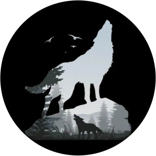 Miniatura 3 de Wilderness Mountains Nature Howling Wild Animal Wolf PopSockets PopGrip: agarre intercambiable para teléfonos y tabletas