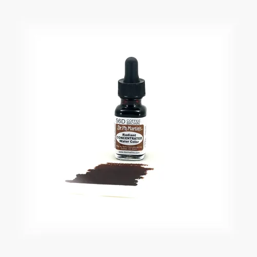 Miniatura 2 de Dr. Ph. Martin's Radiant Concentrated Water Color (56D) Botella de acuarela, 0.5 oz, café marrón, 1 botella
