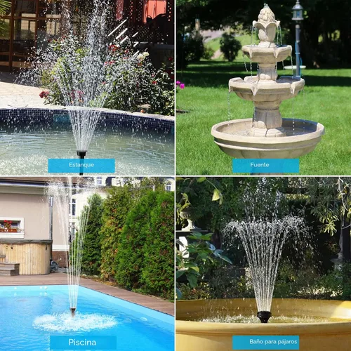 Miniatura 6 de POPOSOAP Bomba de Agua Solar 12W, Bomba de Fuente Solar de Agua con Bomba Sumergible de Estanque de 160GPH de Flujo Ajustable para Fuente Solar