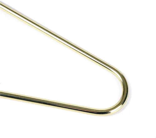 Miniatura 4 de Hermosas perchas de metal de aluminio dorado para colgar abrigos resistentes (tamaño adulto)
