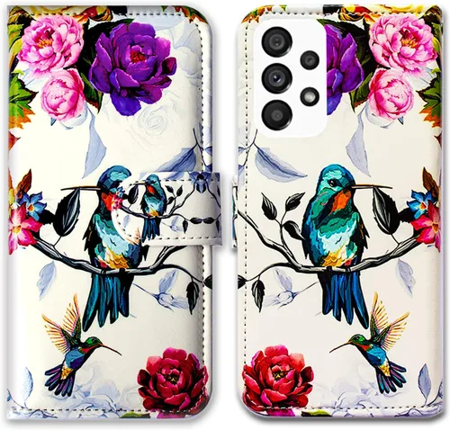 Miniatura 11 de Bcov Funda para Samsung Galaxy A53, diseño de pájaro negro y verde con tapa para teléfono con ranura para tarjeta y soporte para Samsung Galaxy A53
