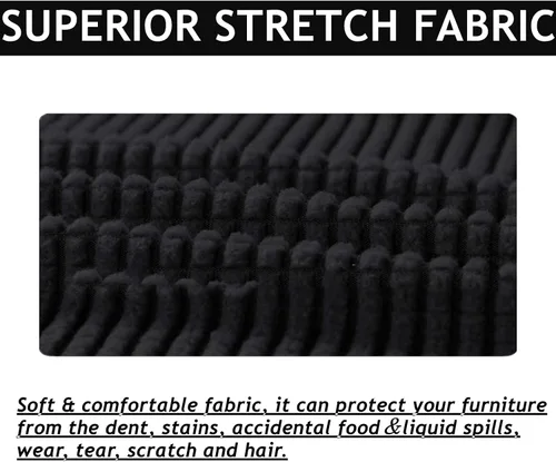 Miniatura 6 de Funda elástica para tumbona, funda para silla sin brazos para sala de estar y dormitorio, tela jacquard suave, lavable a máquina para protector
