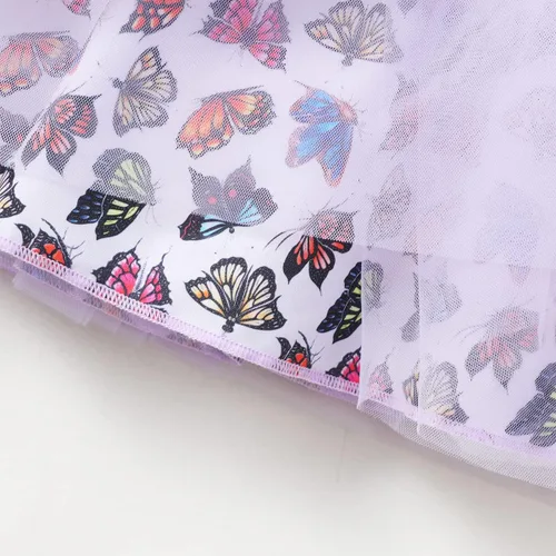 Miniatura 7 de Toddler Baby Girls Tutu Tulle Ruffle Sleeve Summer Casual Bowknot Princess Birthday Party Sundress 2-8 Years