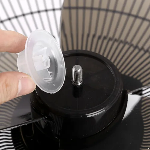 Miniatura 5 de 16 inch Plastic Fan Blade with Nut Cover for Household Fans Black 16 Inch Plastic Fan Blade 3 Leaves Fan Blade Replacement for Household
