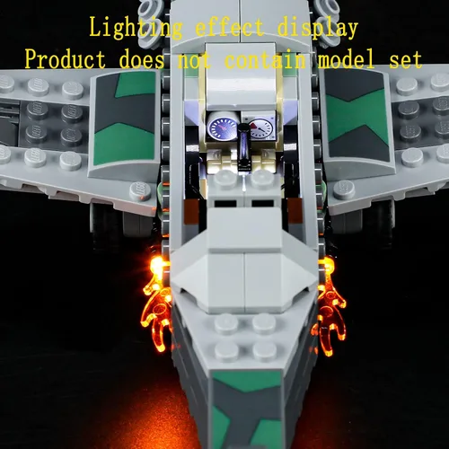 Miniatura 8 de GEAMENT Kit de luces LED compatible con Lego Fighter Plane Chase, para Indiana Jones 77012 (juego de modelos no incluidos)