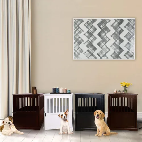 Miniatura 2 de Casual Home - Jaula mediana de madera para mascotas, mesa auxiliar, color nogal, 27.50" x 20.00" x 24.00