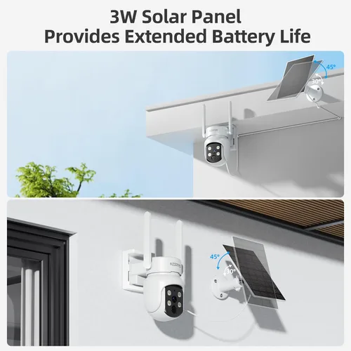 Miniatura 2 de Cámara solar inalámbrica de 4MP para exteriores, cámara complementaria funciona con Homebass, cámaras complementarias también se puede utilizar