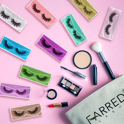 Miniatura 6 de FARRED - Pestañas postizas esponjosas, dramáticas, a granel, mix de 10 estilos, paquete de 50 pares, en cajas individuales, 10-18mm de volumen