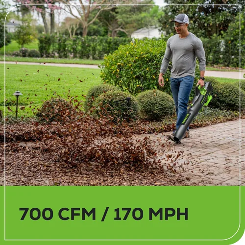 Miniatura 3 de Greenworks 80V 21" Cortacésped manual + Soplador (Gen 2), batería de 5.0Ah