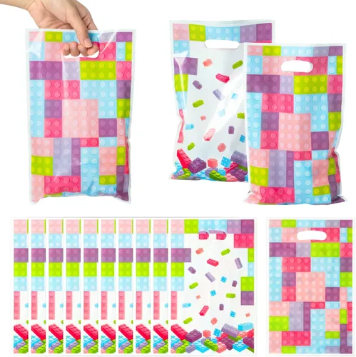 Miniatura 11 de 3sscha 50 bolsas de regalo de tren para fiesta, con temática de transporte, impermeable, con asas troqueladas, tráfico ferroviario, plástico
