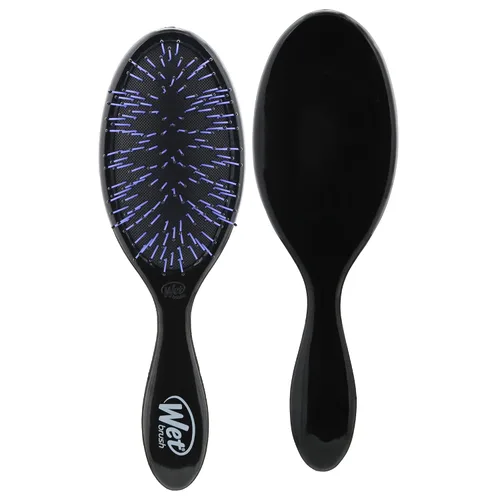 Wet Brush - Cepillo desenredante para cabello grueso, negro, con cerdas ultrasuaves IntelliFlex que se deslizan a través de los nudos con facilidad,