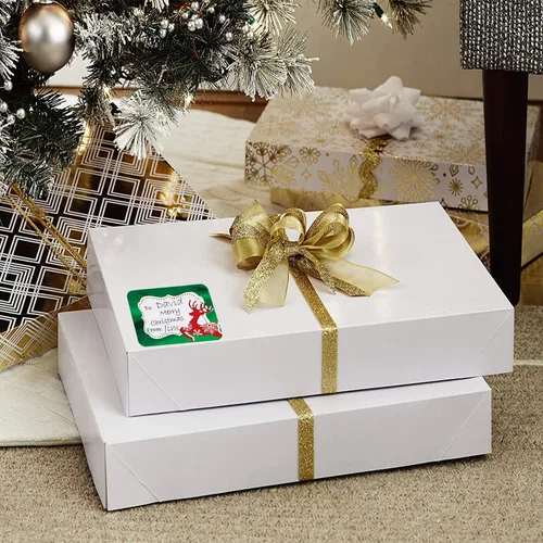 Miniatura 6 de Party Funny 24 cajas de regalo grandes blancas a granel con tapas y 80 calcomanías de papel de aluminio para envolver ropa