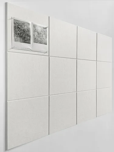Miniatura 65 de Tabla de corcho alternativa de 24 x 36 pulgadas, paquete de 6 azulejos de pared de fieltro con pestañas adhesivas extraíbles seguras, tableros