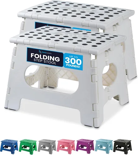 Miniatura 8 de Handy Laundry Taburete plegable de paso - Taburete plegable lo suficientemente resistente para apoyar a adultos y lo suficientemente seguro