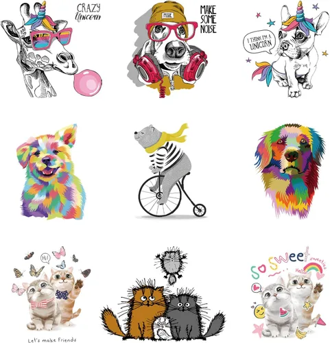 Miniatura 11 de 12 calcomanías termoadhesivas para planchar de león de tigre, ropa de transferencia de calor, camisetas, parches de animales, calcomanías